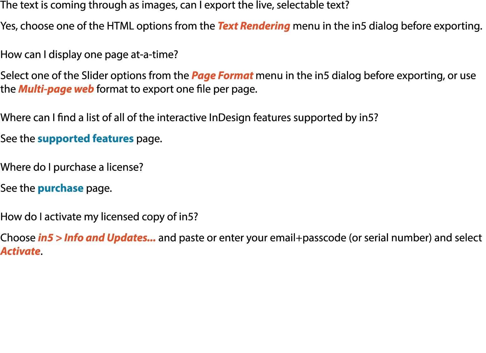 The text is coming through as images, can I export the live, selectable text? Yes, choose one of the HTML options fro...
