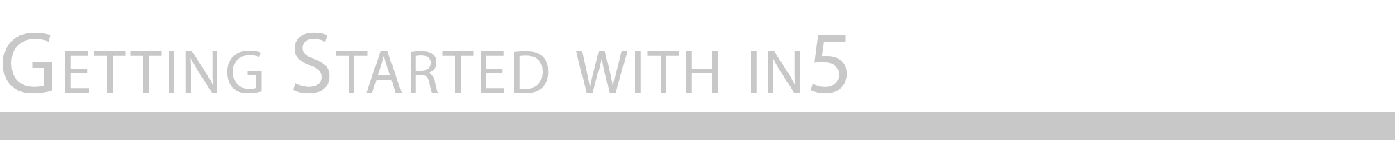 Getting Started with in5
